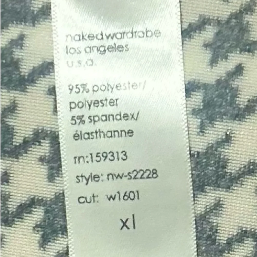 Naked Wardrobe Black and White Mini Skirt XL NWT - Picture 4 of 5